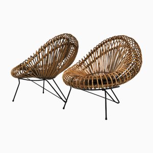 Set of Lounge Chairs attributed to Janine Abraham & Dirk Jan Rol for Rougier, 1950s