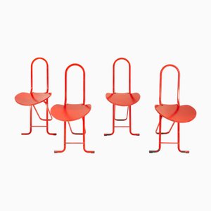 Folding Chairs by Gastone Rinaldi for Thema, 1970s, Set of 4