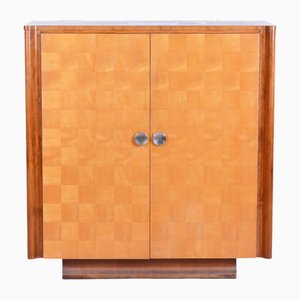 Art Deco Wardrobe in Walnut & Maple attributed to Jindřich Halabala for Up Závody, 1930s