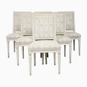 Dining Room Chairs with New Upholstery, 1950s, Set of 6