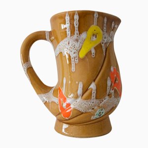 Vintage Ceramic Pitcher from Poët Laval Turban, 1960s