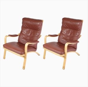 Model Mh 101 Armchair and Stool attributed to Mogens Hansen, 1960s, Set of 2