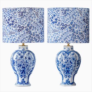 Louis XV Table Lamps from Royal Delft, 1879, Set of 2