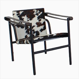 LC1 Sessel aus Leder von Charlotte Perriand für Cassina