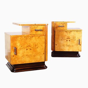 Mid-Century Nightstands or Bedside Tables by Jindrich Halabala for Up Zavody, 1950s, Set of 2