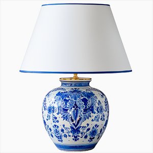 Vintage Blue Vase Table Lamp from Royal Delft, 1952