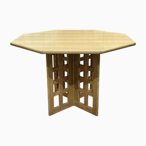 Mesa de comedor inglesa de roble con dos extensiones, años 70