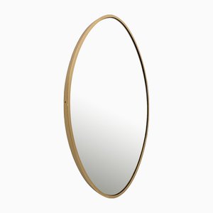 Mid-Century Modern Italian Brass Wall Mirror attributed Gio Ponti, 1950s