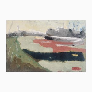 Jarosław Romaniuk, The River Bug X, Acrylics on Canvas Mounted on Board, 2018