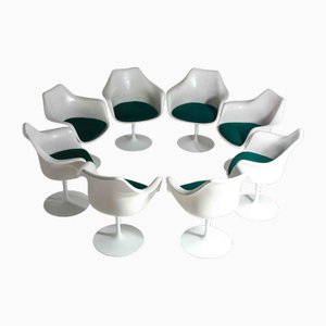Poltrone grandi Tulip di Eero Saarinen per Knoll International, anni '70, set di 8