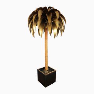 Lampada da terra grande a forma di palma di Christian Techoueyres per Maison Jansen, anni '70
