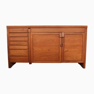 Mid-Century Modell R13 Sideboard aus Ulmenholz von Pierre Chapo, Frankreich, 1950er