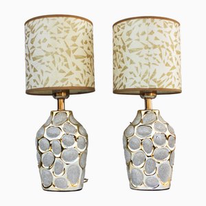 Italienische Hollywood Regency Tischlampen, 2er Set