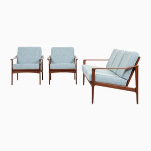 Mid-Century Danish Sofa Set in Teak attributed to Ib Kofod Larsen, Set of 3