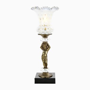 Lámpara de mesa Cherub de bronce