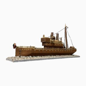 Grand Bateau à Vapeur Folk Art, 1920s