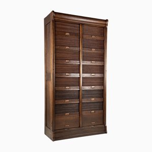 Antiker Aktenschrank aus Eiche, 1890er