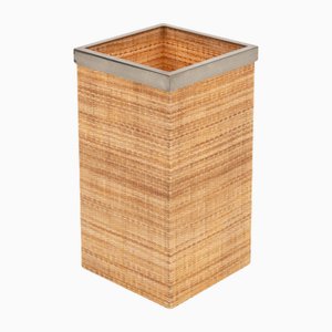 Vintage Umbrella Stand in Acrylic and Wicker from Christian Dior, 1970s