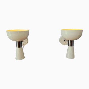 Beige Space Age Wall Sconces Diabolo from Herda, Set of 2