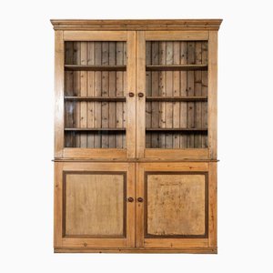 Großes englisches Haushälter- / Bücherregal aus Kiefernholz, 1890