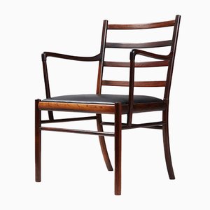 Vintage Rosewood Model PJ-3011 Colonial Armchair by Ole Wanscher for Poul Jeppesen