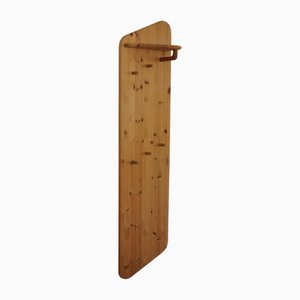 Danish Modern Sculptural Wall-Mounted Coat Rack in Pine, 1980s
