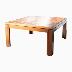 Fox Hunt Design Couchtisch aus Kirschholz mit Intarsien, 1970er