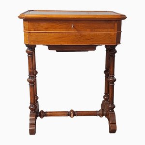Table de Travail en Bois avec Tiroirs et Miroir, 1900