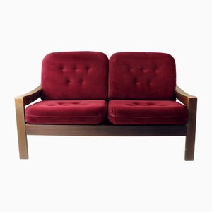 Two-Seater Sofa in Velvet from Hikor Pisek, 1980s