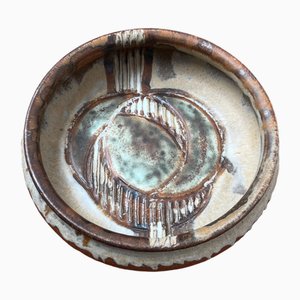 Large Mid-Century Danish Studio Pottery Bowl by Aksel Larsen for Axella, 1960s