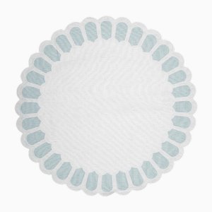 Zurbano Baby Blue Linen Placemat by Los Encajeros