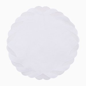 Granada White Linen Placemat by Los Encajeros