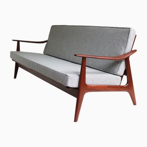 Divano Mid-Century moderno a tre posti in teak, Danimarca, 1950