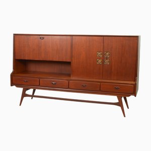 Credenza in teak di Louis Van Teeffelen per Webe, anni '60