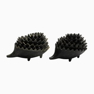 Bols Hedgehog Figures Vintage par Walter Bosse, Set de 2