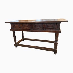 Antique Italian Baroque Walnut Table