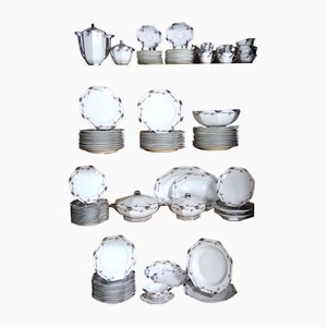 Art Deco Porzellangeschirr, 1930er, 113 Set