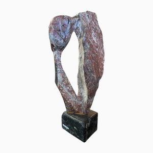 Zakaria Oenadi, Marble & Paint Sculpture