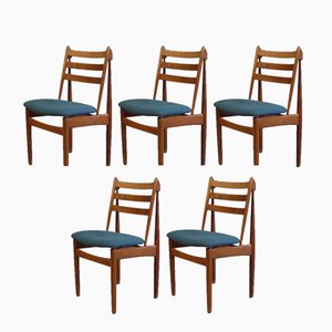 J60 Oak Dining Chairs By Poul Volther For Fdb Møbler 1950s Set Of J60 Oak Dining Chairs By Poul Volther For Fdb Møbler 1950s Set Of 5