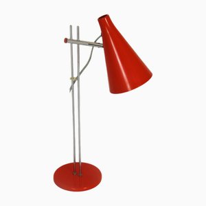 Lampada da tavolo rossa di Josef Hurka per Lidokov, anni '70