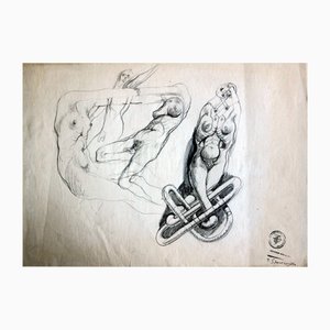 Franciszek Starowieyski, Untitled (Nudes), Drawing on Paper