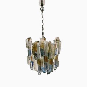 Lustre en Verre Givré par JT Kalmar, 1960s