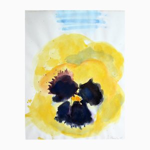 Andrzej Skoczylas, A Pansy, Acuarela sobre papel, 1998