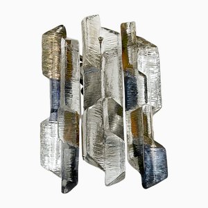 Applique Murale en Verre Givré par JT Kalmar, 1960s