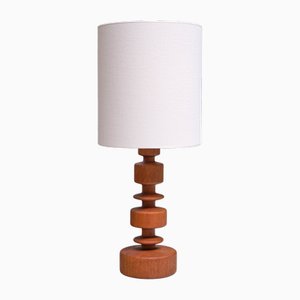 Skulpturale Tischlampe aus Eiche Modell 762 von Hans Bergström für Ateljé Lyktan, Schweden, 1960er
