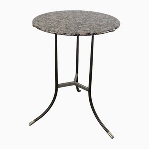 Mesa auxiliar modelo AE de níquel y granito de Cedric Hartman, EE. UU., Años 70