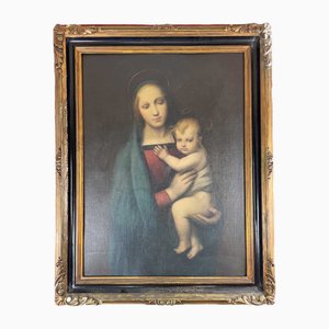 Madonna con Bambino, metà del XIX secolo, Olio su tavola, con cornice