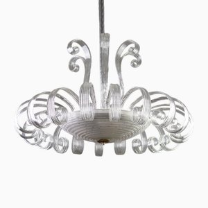 Art Deco Murano Glass Chandelier from Venini, 1930s