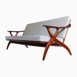Divano vintage in teak di De Ster Gelderland, Paesi Bassi, anni '50