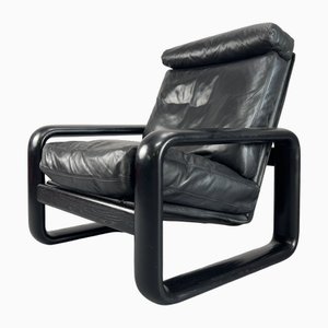 Postmodern Black Hombre Lounge Chair by Burkhard Vogtherr for Rosenthal, 1980s
